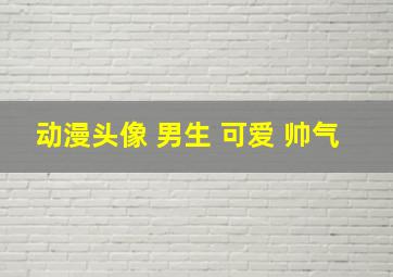 动漫头像 男生 可爱 帅气